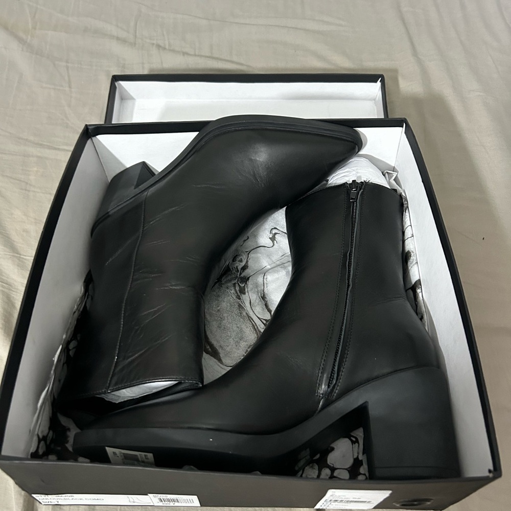 Tony Bianco Major Como Black Leather Ankle Booties